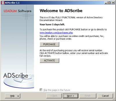 Active Directory reporting tool. Supports HTML, CHM and MSWord format.
